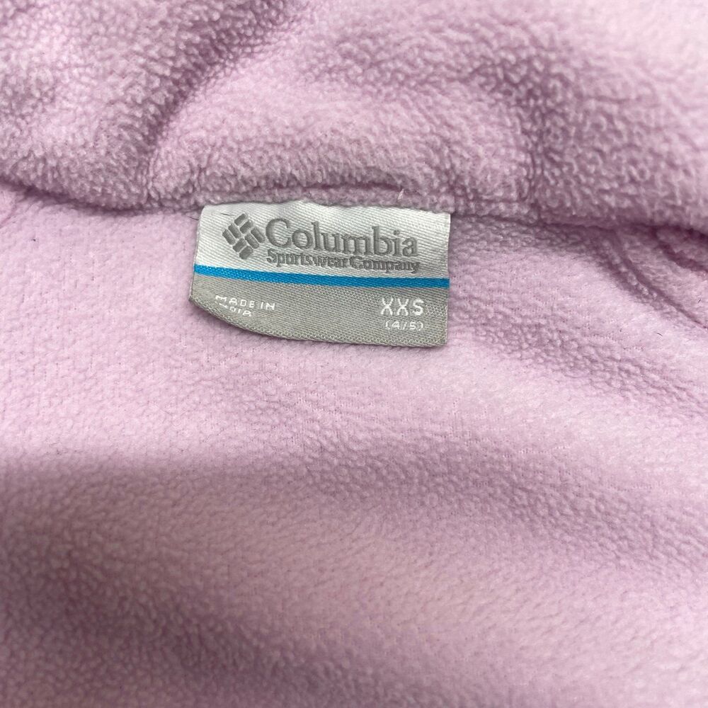 Columbia fleece cozy Jacket girls pink Coat Full Zip Pockets Kids sz XXS 4/5 - Picture 5 of 6